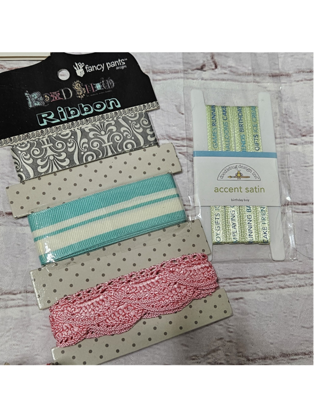 Scrapbook/Crafting Ribbon Lot of 13 All New in Package - Picture 4 of 5